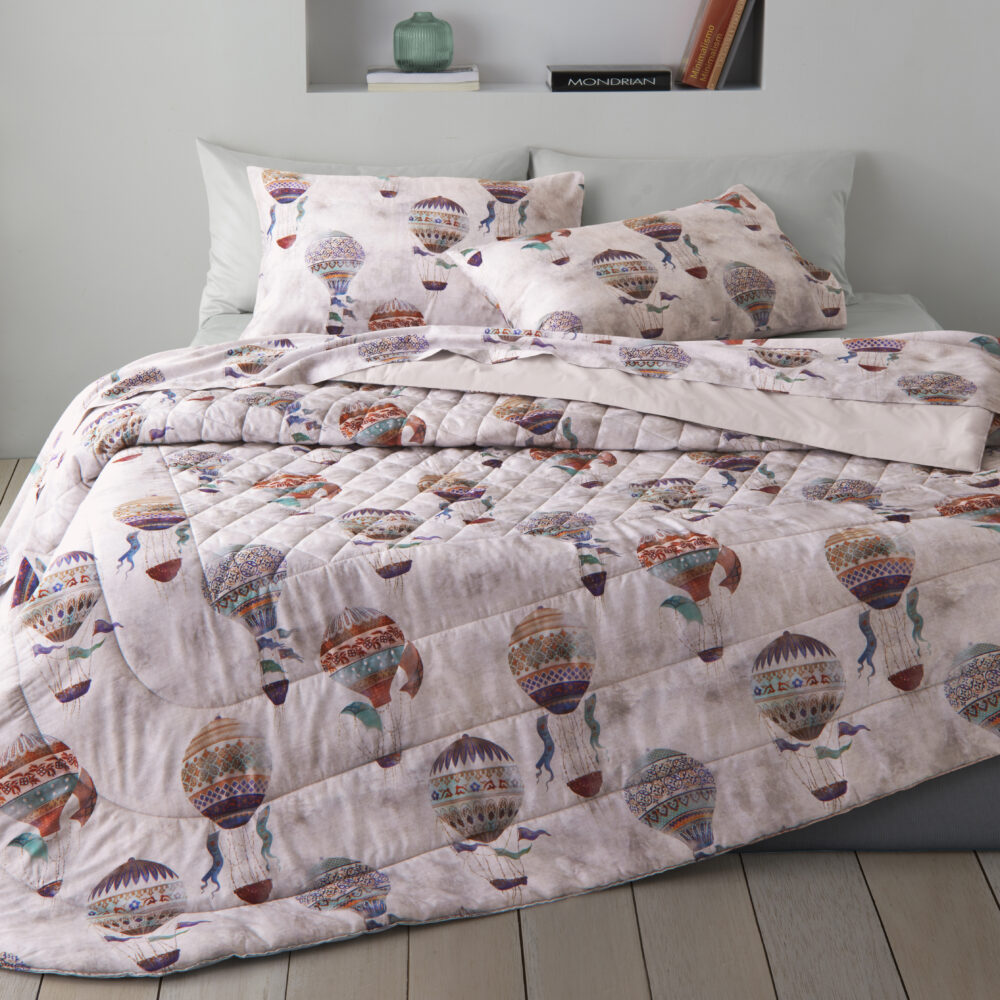 Camillatex - Trapuntino stampato Giro del Mondo Variante Rosa