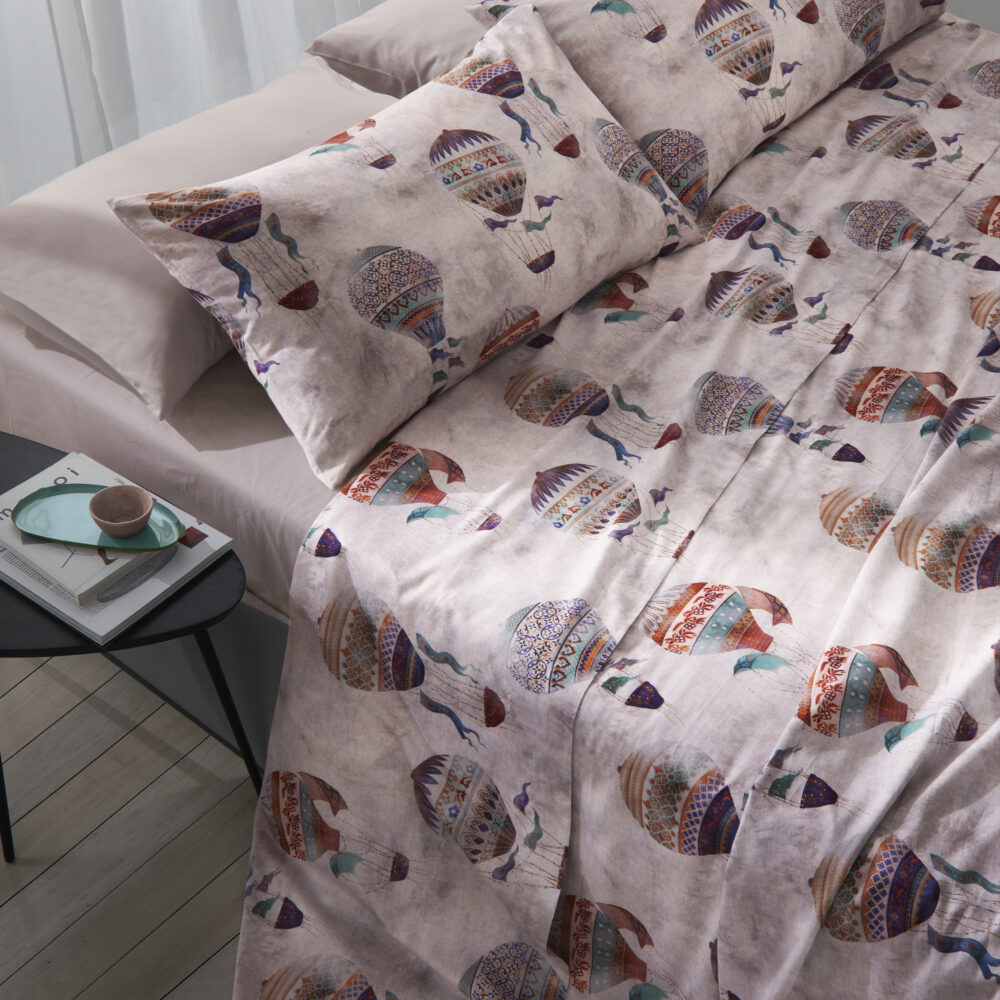 Camillatex - Completo letto in raso Giro del Mondo var ROSA